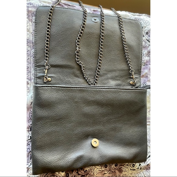 FOREVER 21 Foldover Studded Handle Vegan Clutch - Picture 3 of 7